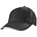6 Panel Baseballcap SAN FRANCISCO, schwarz - Werbemittel