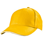 6 Panel Baseballcap SAN FRANCISCO, gelb - Werbemittel