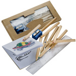 Kinderzeichenset LITTLE PICASSO, braun - Werbemittel