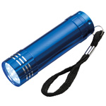 LED-Metall-Lampe MONTARGIS, blau - Werbemittel