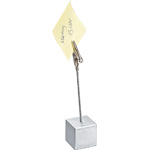 Kunststoffzettelhalter CUBE, grau - Werbemittel