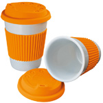 Keramikbecher LA MATA, orange - Werbemittel