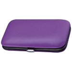 Manik�rset im PU-Etui AVOLA, violett - Werbemittel