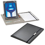Schreibmappe mit Tablethalterung MAINE, schwarz - Werbemittel