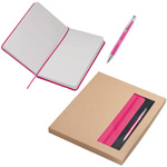 Set A5 Notizbuch & Kugelschreiber NORDERSTEDT, pink - Werbemittel