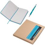 Set A5 Notizbuch & Kugelschreiber NORDERSTEDT, t�rkis - Werbemittel