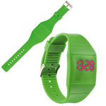 Touch-Screen Armbanduhr NIZZA, apfelgr�n - Werbemittel