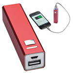 Metallpowerbank PORT HOPE, rot - Werbemittel