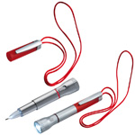 Taschenlampe mit Leuchtkuli TREVISO, rot - Werbemittel
