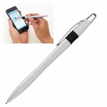 Kugelschreiber mit Touch-Pen BUDAPEST, grau - Werbemittel
