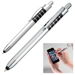 Kugelschreiber mit Touch-Pen FERRARA, schwarz - Werbemittel