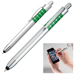 Kugelschreiber mit Touch-Pen FERRARA, gr�n - Werbemittel