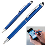 Kugelschreiber mit Touch-Pen OSAKA, blau - Werbemittel