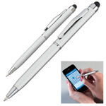 Kugelschreiber mit Touch-Pen OSAKA, grau - Werbemittel