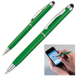 Kugelschreiber mit Touch-Pen OSAKA, gr�n - Werbemittel