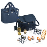 Picknickkorb mit K�hltasche BAKERSFIELD, dunkelblau - Werbemittel