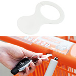 Einkaufswagenchip BERGAMO, weiss - Werbemittel