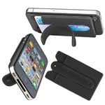 Smartphone-Tasche mit Aufsteller MONTE CARLO, schwarz - Werbemittel