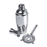 Metall Cocktailset, 3-tlg. MESSINA, grau - Werbemittel