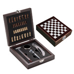 Schach-Weinset SAN GIMIGNANO, braun - Werbemittel