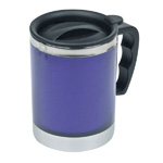 Edelstahl Thermobecher OKLAHOMA CITY, blau - Werbemittel