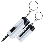 Schl�sselanh�nger ROMBAS, weiss - Werbemittel