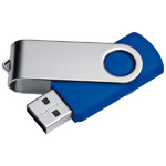 USB-Stick MYKONOS, blau / gelb - Werbemittel