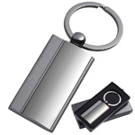 Metallschl�sselanh�nger LALIG, grau - Werbemittel