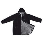 Wende-Regenjacke NANTERRE, schwarz / silber - Werbemittel
