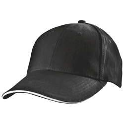 6 Panel Baseballcap SAN FRANCISCO, schwarz - Werbemittel
