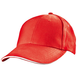 6 Panel Baseballcap SAN FRANCISCO, rot - Werbemittel
