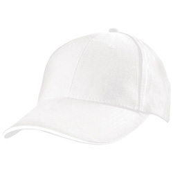 6 Panel Baseballcap SAN FRANCISCO, weiss - Werbemittel