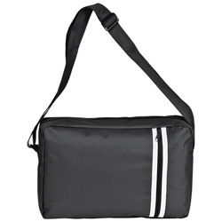Schultertasche MONZA, schwarz - Werbemittel