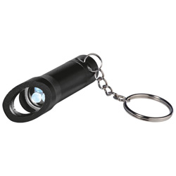 Taschenlampe mit Flaschen�ffner FRANCA, schwarz - Werbemittel