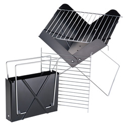Klappgrill MONTENEGRO, schwarz - Werbemittel