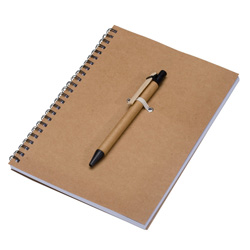 A5 �ko-Schreibblock KENTWOOD, braun - Werbemittel