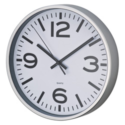 Wanduhr PINEVILLE, grau - Werbemittel