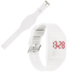 Touch-Screen Armbanduhr NIZZA, weiss - Werbemittel