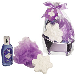 Badeset PERTH, violett - Werbemittel