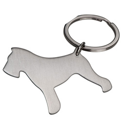 Schl�sselanh�nger BELMONT, grau - Werbemittel