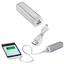 Powerbank MALIBU, weiss - Werbemittel