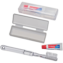 Reise-Zahnputzset COLGATE, transparent - Werbemittel