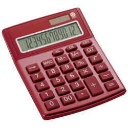 Taschenrechner DORCHESTER, rot - Werbemittel
