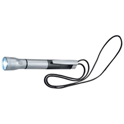 Taschenlampe mit Leuchtkuli TREVISO, schwarz - Werbemittel