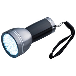 LED-Taschenlampe ROGERS, schwarz - Werbemittel