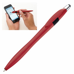 Kugelschreiber mit Touch-Pen BUDAPEST, rot - Werbemittel