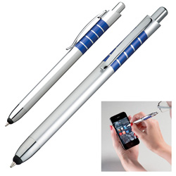 Kugelschreiber mit Touch-Pen FERRARA, blau - Werbemittel