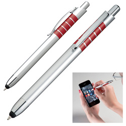 Kugelschreiber mit Touch-Pen FERRARA, rot - Werbemittel
