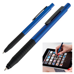 Kugelschreiber mit Touch-Pen COLUMBIA, blau - Werbemittel