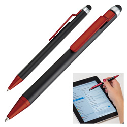 Kugelschreiber mit Touch-Pen FLORIDA, rot - Werbemittel